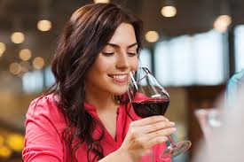 Woman Drinking Wine